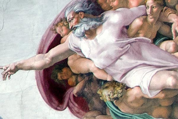 MICHELANGELO DID IT UPSIDE DOWN